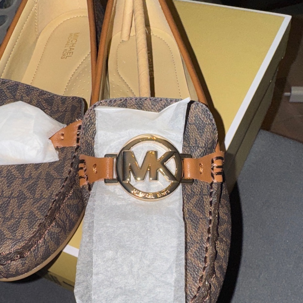 Michael Kors Dark Brown Patterned Loafers - Picture 10 of 15